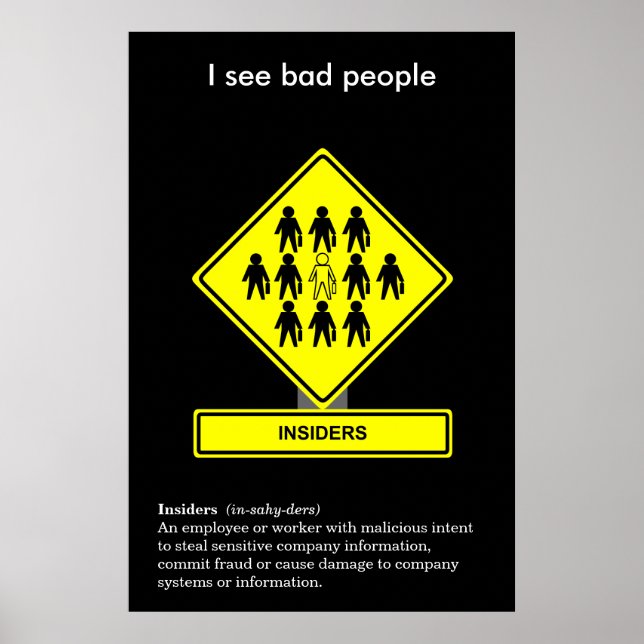 Poster de Sensibilização para a Segurança do Insid (Frente)