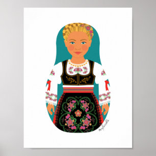 Poster de Serb Blonde Matryoshka