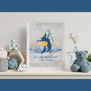 Poster de Sereia Inspiracional Joyful