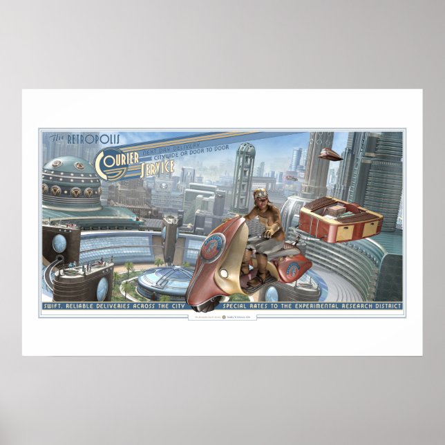 Poster de Serviço de Courier Retropolis (30x20") (Frente)