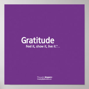 Poster de Shapers™ do pensamento da gratitude