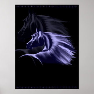 Poster de Silhouette Cavalo