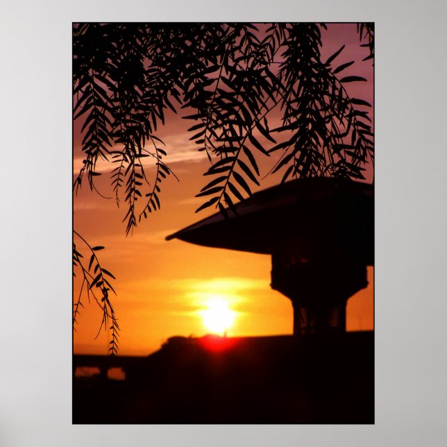 Poster de Silhueta Luz Sunset (Frente)