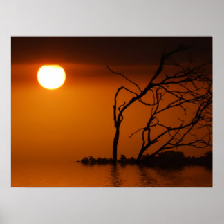 poster de silhueta solar