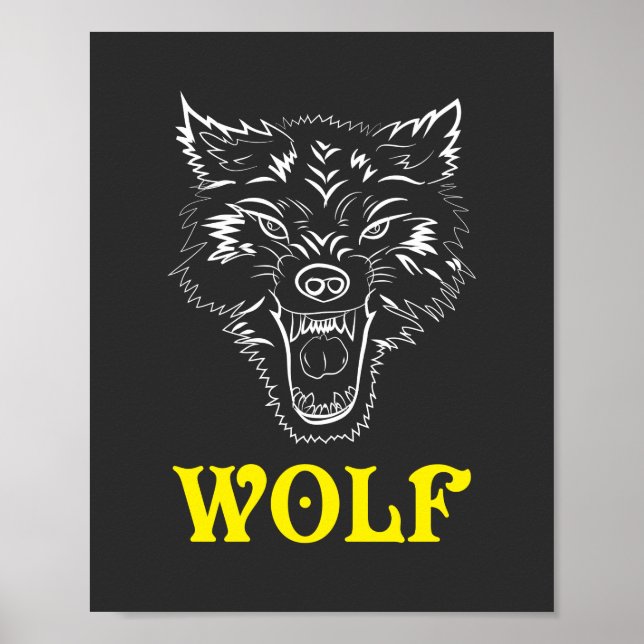 Poster de Símbolo e Símbolo do Wolf (Frente)