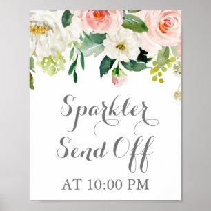 Poster de Sinal de Desativação do Sparkler da Flor