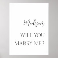 Poster de Sinal de Proposta Personalizado Moderno