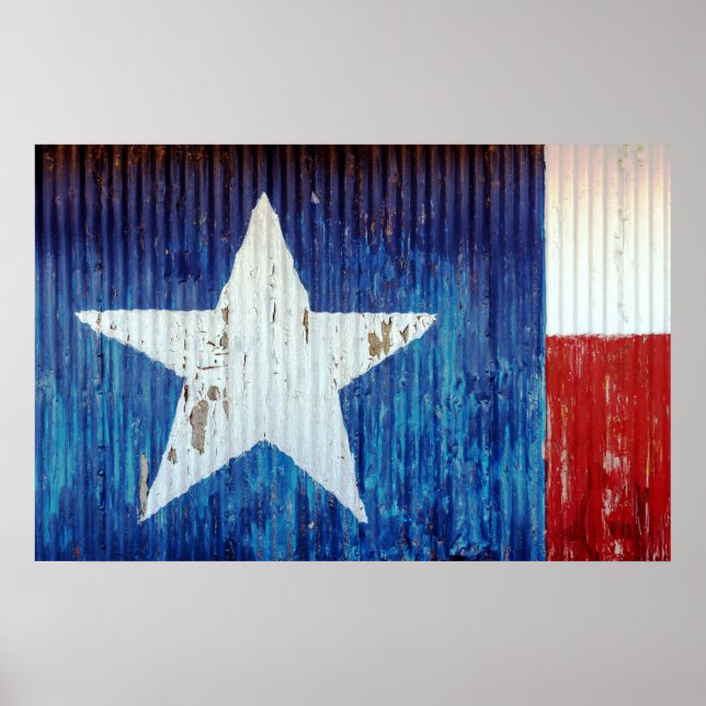 Poster de Sinalizador Corrugado Metal Texas (Frente)