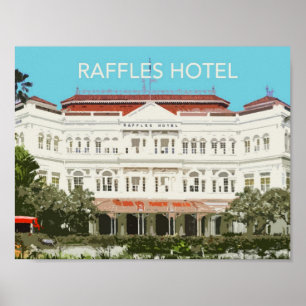 Poster de Singapore do hotel dos Raffles