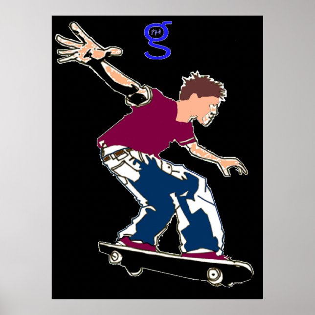 Poster de skate de G skateboards (Frente)