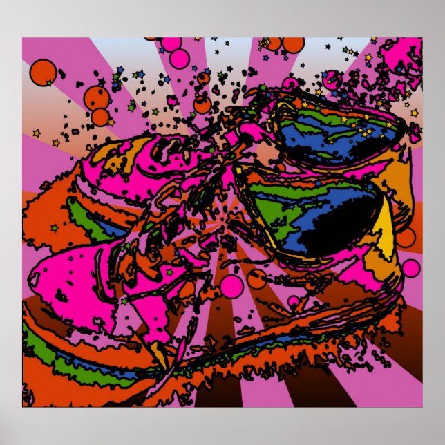 Poster de Sneaker Psicodélico (Frente)
