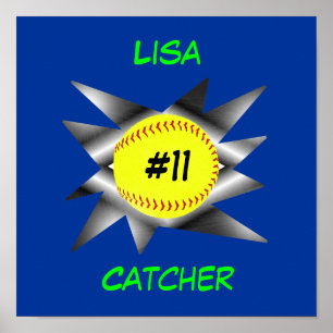 Poster de Softball de inclinação rápida