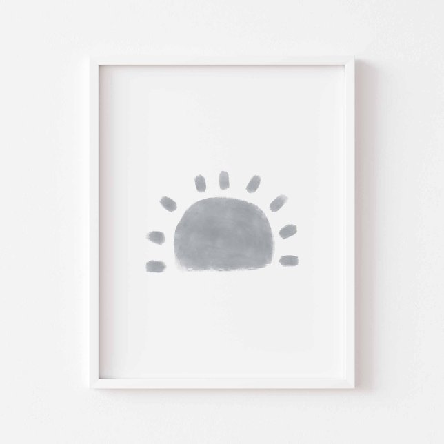 Poster de sol minimalista de aquarela (Criador carregado)