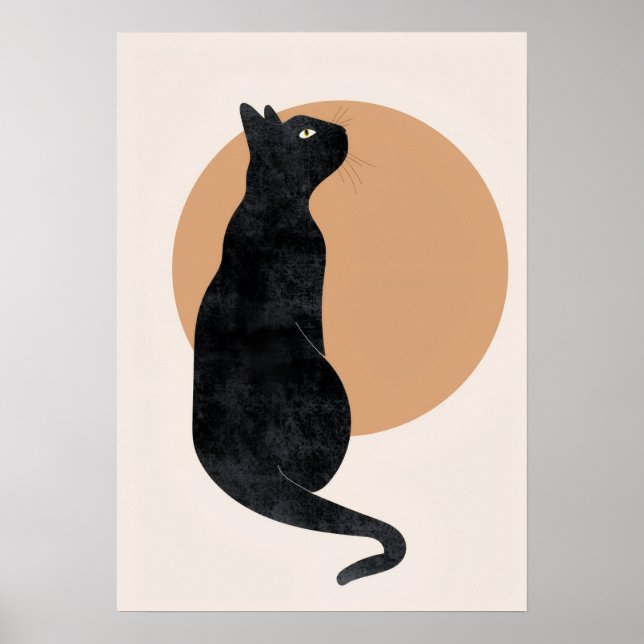 Poster de Sol Negro e Amarelo (Frente)
