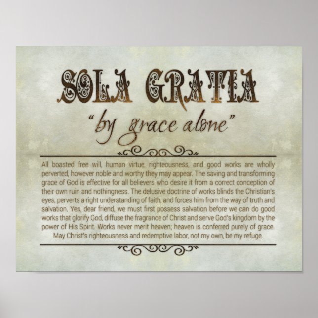poster de "SOLA GRATIA" 14x11 (Arquivamento, Matte (Frente)