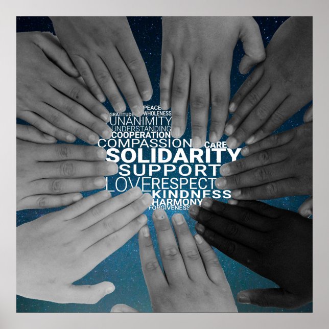Poster de solidariedade (Frente)