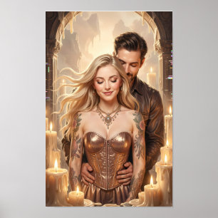 Pôster de Sonho de Romance com Vela Dourada