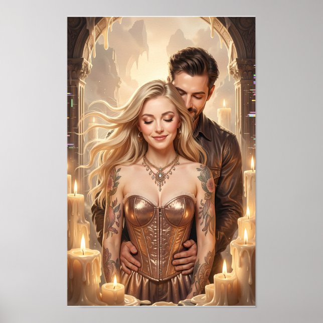 Pôster de Sonho de Romance com Vela Dourada (Frente)