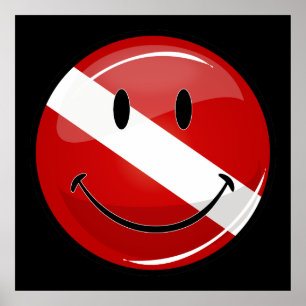 Poster de sorriso redondo lustroso da bandeira do