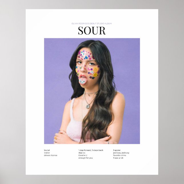 Poster de Sour Olivia Rodrigo (Frente)