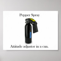 Poster de spray de pimenta
