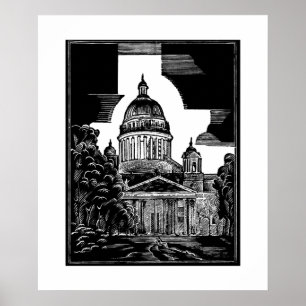 Poster de ST PETERSBURG da catedral de Isaac da