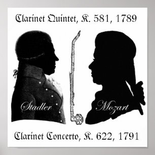 Poster de Stadler e Mozart Clarinet