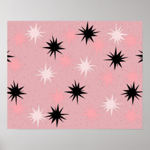 Poster de Starbursts Atômicos Rosa