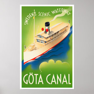 Poster de Suecia do canal Gota