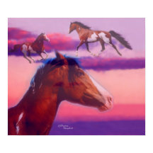 Poster de Sunset Horse de Tinta