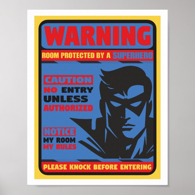 Poster de super herói (Frente)