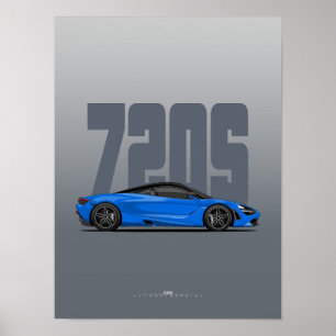 poster de Supercarro 720S - Azul