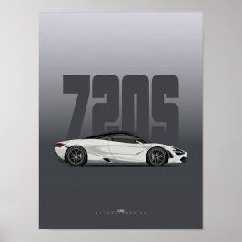 poster de Supercarro 720S - Branco