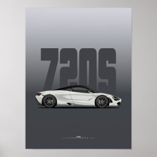 poster de Supercarro 720S - Branco