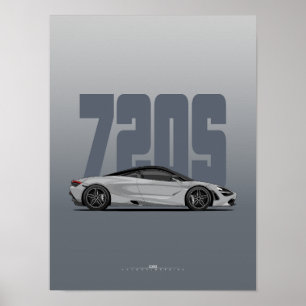 poster de Supercarro 720S - Prata blade