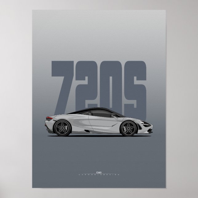 poster de Supercarro 720S - Prata blade (Frente)