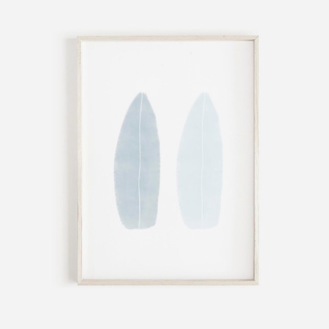 Poster de surfe azul-aquarelas (Criador carregado)