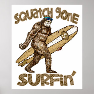 Poster de Surfe do Squatch