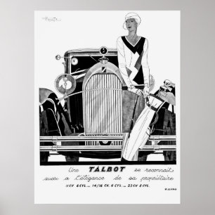 Poster de Talbot Vintage 1930