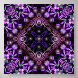 Poster de tapeçaria Fractal Roxa