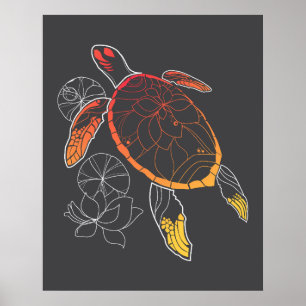 Poster de Tartaruga do Mar de Sunburst