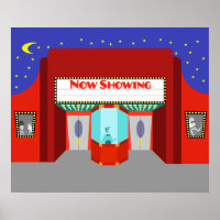 Poster de Teatro de Cinema Retroativo