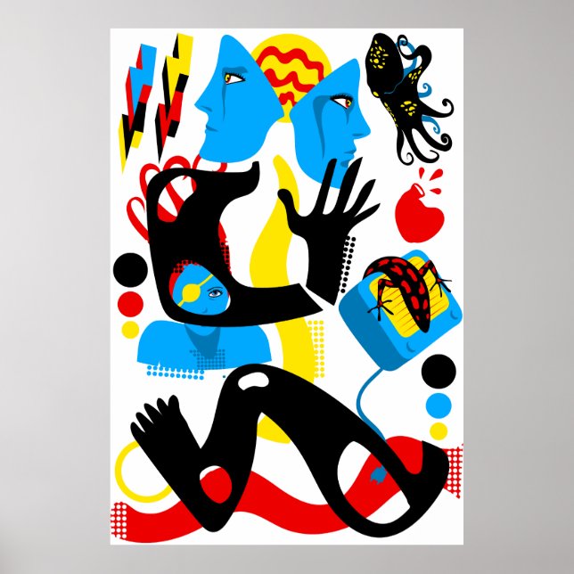 poster de televisão azul (Frente)