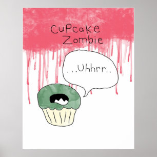 poster de tema cupcake do  - 'zombie Cupcake'