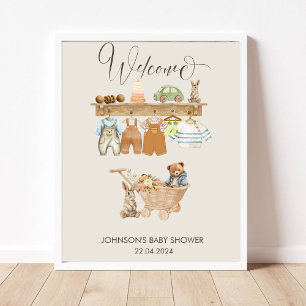 Poster de Tema de Boho de Boho Boho de Bote Chá de