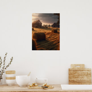Poster de Tema de Fazenda de Ag de Ave de Ave