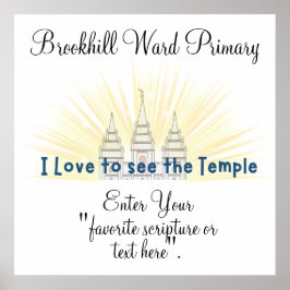 Poster de Templo LDS Personalizado para Juventude 