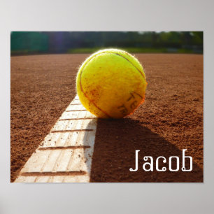 Poster de tênis de foto do jogador personalizado