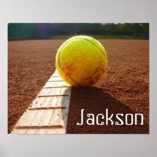 Poster de tênis de foto do jogador personalizado