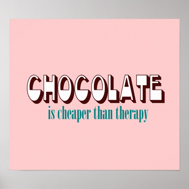 Poster de terapia de chocolate (Frente)